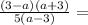 \frac{(3-a)(a+3)}{5(a-3)} =