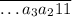 \overline{\dots a_3a_211}