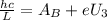 \frac{hc}{L} = A_B + eU_3