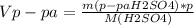 V {p-pa}= \frac{m(p-paH2SO4)*p}{M(H2SO4)}