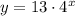 y=13\cdot 4^x