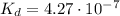 K_{d} = 4.27 \cdot 10^{-7}