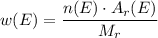 w(E) = \dfrac{n(E) \cdot A_{r}(E)}{M_{r}}