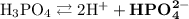 \mathrm{H_{3}PO_{4} \rightleftarrows 2H^{+} + \bf{HPO_{4}^{2-}}}