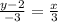 \frac{y-2}{-3} = \frac{x}{3}