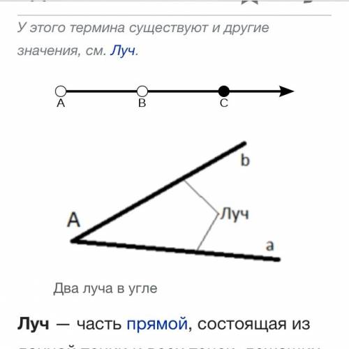 Обесните.что токое луч.как обозначаются лучи