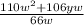 \frac{110w^2+106yw}{66w}