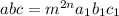 abc = m^{2n}a_1b_1c_1