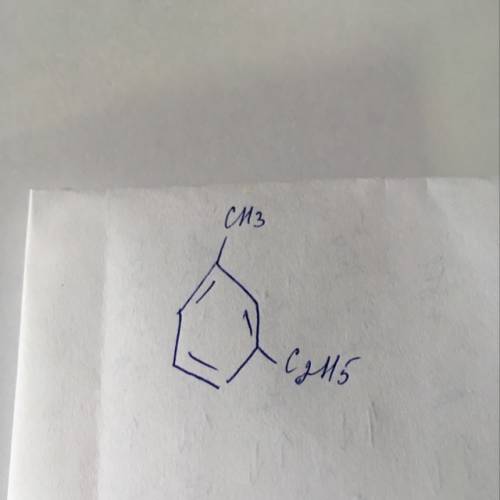 Написать структурную формулу 1-метил 3-этилбензол