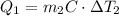 Q_{1}=m_{2} C \cdot \Delta T_{2}