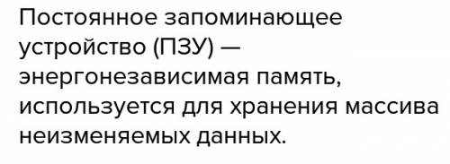 Постоянное запоминающее устройство вид внутренней памяти