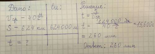 Поезд движется со средней скоростью 40 м/с. сколько времени займет путь между двумя , если расстояни