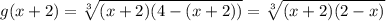 g(x+2) = \sqrt[3]{(x+2)(4-(x+2))} = \sqrt[3]{(x+2)(2-x)}