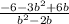 \frac{-6-3b^2+6b}{b^2-2b}