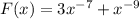 F(x) = 3x ^{-7} +x ^{-9}