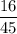 \dfrac{16}{45}