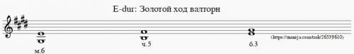 Какой золотой ход валторн в ми мажоре?