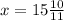 x=15 \frac{10}{11}