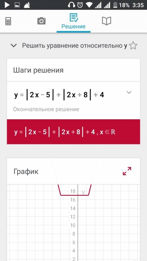 Постройте график функции у=|2х-5|+|2х+8|+4