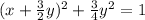 (x+ \frac{3}{2}y)^2+ \frac{3}{4}y^2=1