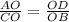 \frac{AO}{CO} = \frac{OD}{OB}