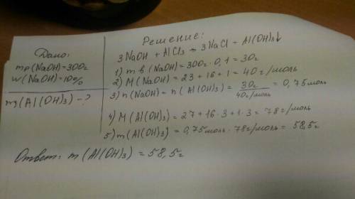 Какое количество осадка гидроксида алюминия можно получить при взаимодействии раствора хлодила алюми