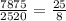 \frac{7875}{2520} = \frac{25}{8}