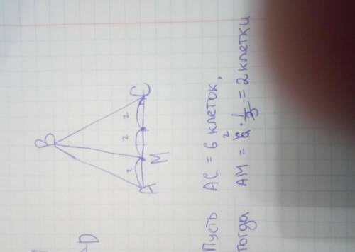 На стороне ас данного треугольника авс отметьте точку м так, чтобы площадь треугольника авм составля