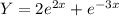 Y=2e^{2x}+e^{-3x}