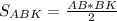 S_{ABK}= \frac{AB*BK}{2}