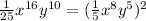 \frac{1}{25}x^{16} y^{10}=( \frac{1}{5} x^8y^5)^2