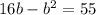 16b - b^{2} = 55