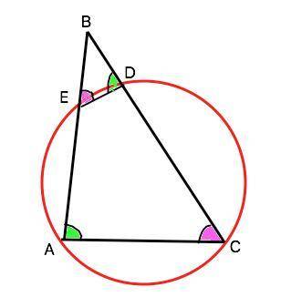 Через вершины а и с неравнобедренного треугольника авс проведена окружность, которая пересекает стор
