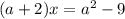 (a+2)x=a^2 - 9