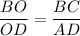 \dfrac{BO}{OD}=\dfrac{BC}{AD}