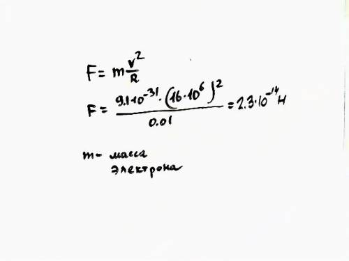 Электрон влетает в однороное поле со скоростью 16 мм/с перпендикулярно его линиям индукции. определи