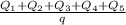 \frac{Q_{1} +Q_{2}+Q_{3}+Q_{4}+Q_{5}}{q}