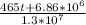 \frac{465t+6.86*10^{6} }{1.3*10^{7} }