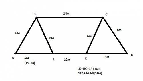 Решите . 1)дан треугольник: а=4, b=5, уг. а=60° 2) в параллелограмме стороны =4см и 6см, а острый уг