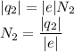 |q_2|=|e|N_2 \\\ N_2= \dfrac{|q_2|}{|e|}