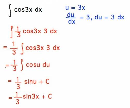 Укажіть загальний вигляд первісної для функції f(x)=cos3x