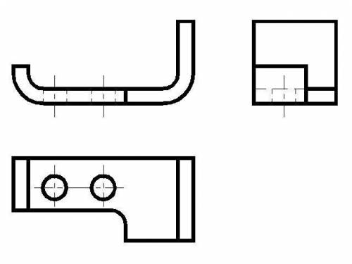 По черчению. нужно спроецировать фигуру с трёх видов со всеми невидимыми линиями.