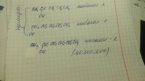 Пентанол-2 | составьте формулы 2-х изомеров и одного гомолога. назовите их.