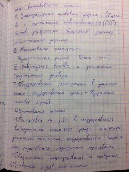 1. название 2. что производить будешь 3. устав 4. бизнес план