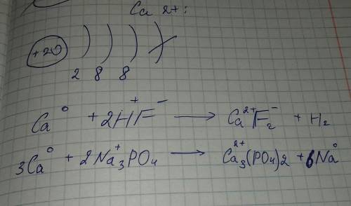 1.составте электронные схемы строения иона кальция 2. примеры трех реакций соответствующих схеме са0