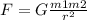 F =G \frac{m1m2}{ r^{2} }