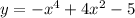 y=-x^4+4x^2-5