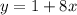 y=1+8x