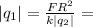 |q_1|=\frac{FR^2}{k|q_2|}=