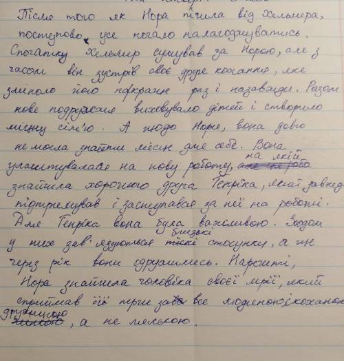 Продовжте історію нори із п’єси г. ібсена «ляльковий дім»